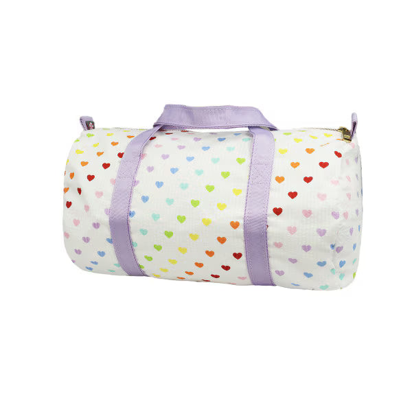 Mini Duffel | Tiny Hearts Seersucker