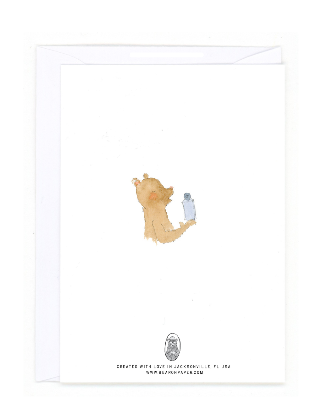 Greeting Card | Bear's Blueberry Birthday Cake