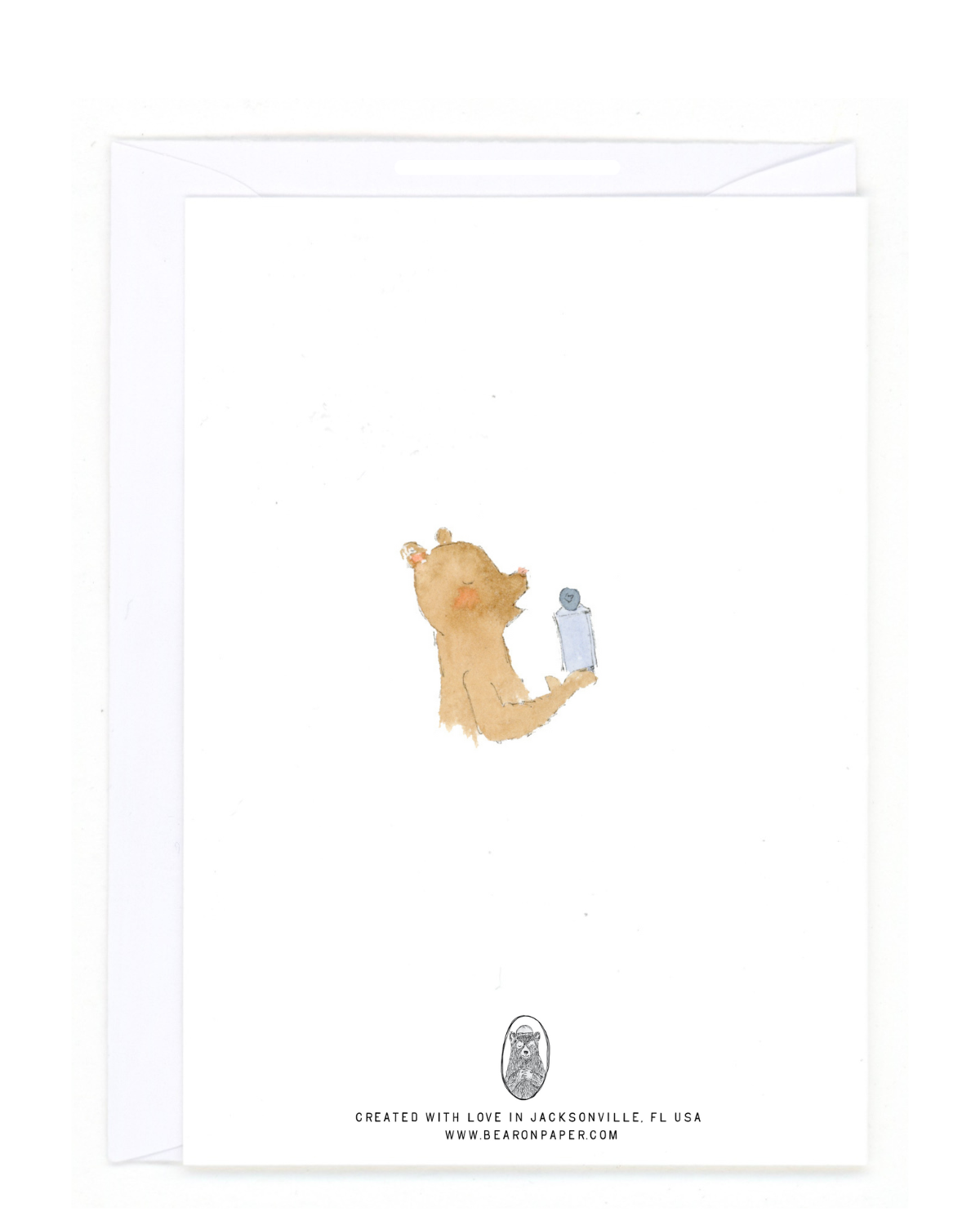 Greeting Card | Bear's Blueberry Birthday Cake