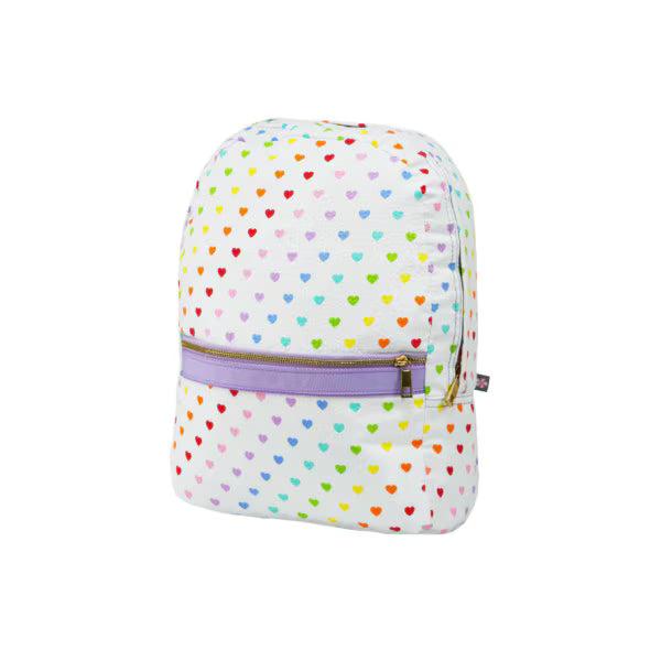Mini Backpack | Tiny Hearts Seersucker