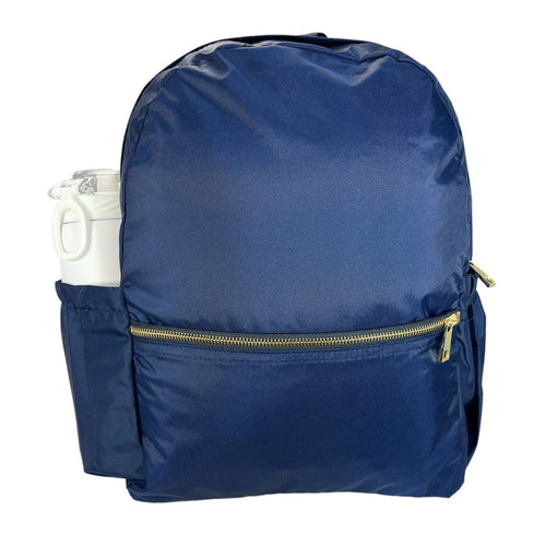 Backpack | Navy Nylon Brass