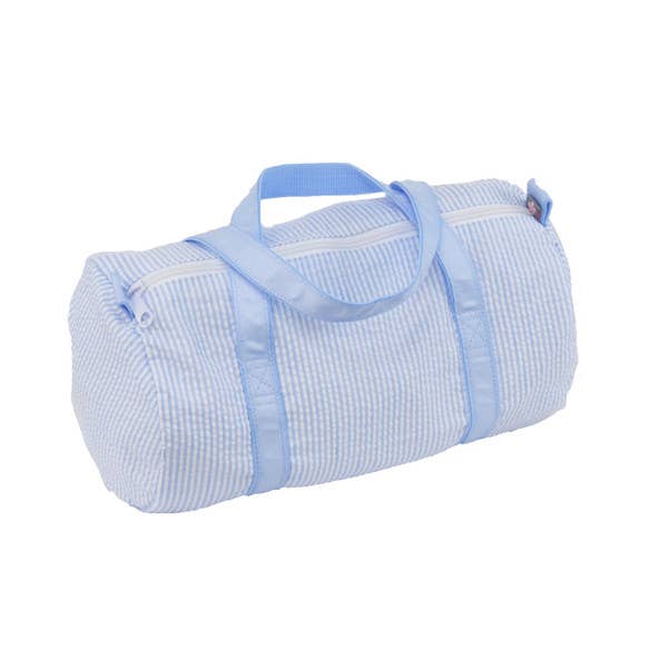 Mini Duffel | Baby Blue Seersucker