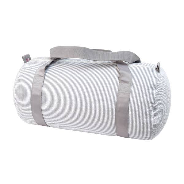 Medium Duffel | Grey Seersucker