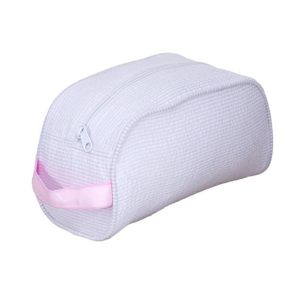 Travel Pouch | Pink Seersucker