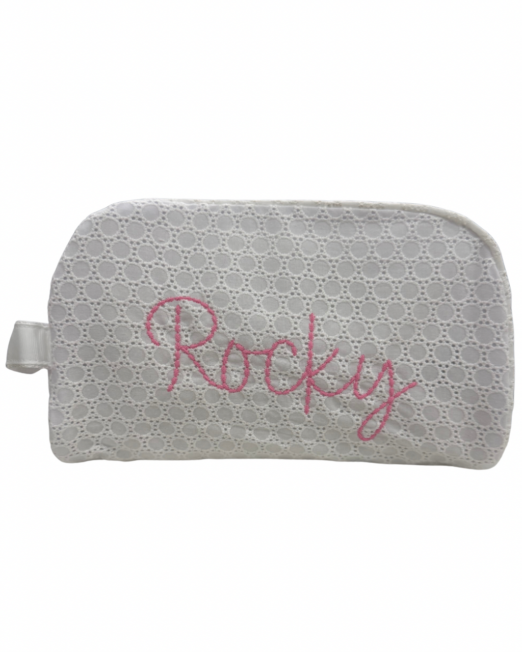 Travel Pouch | White Eyelet