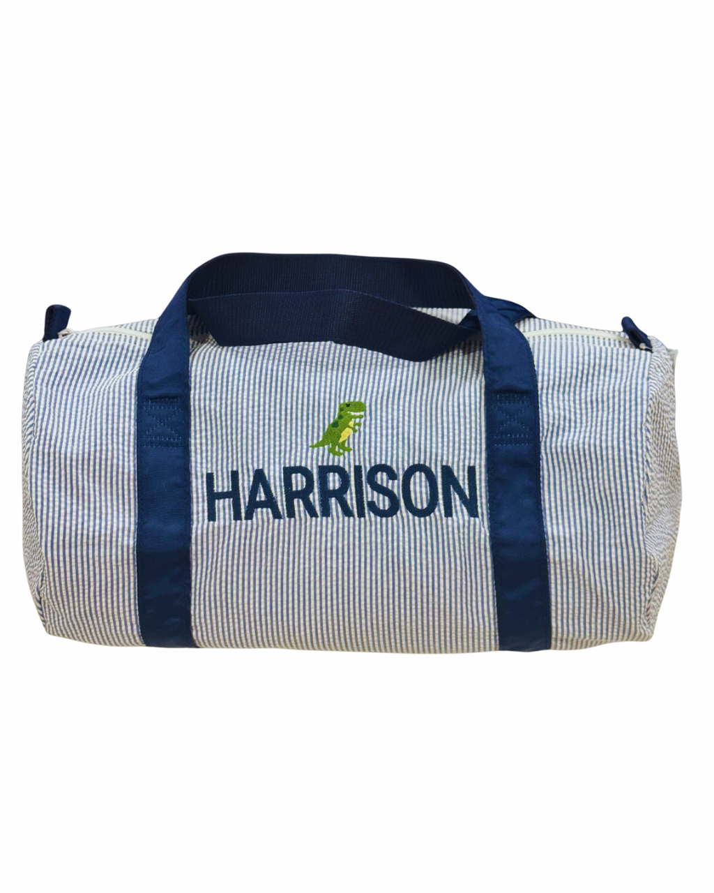 Medium Duffel | Navy Seersucker