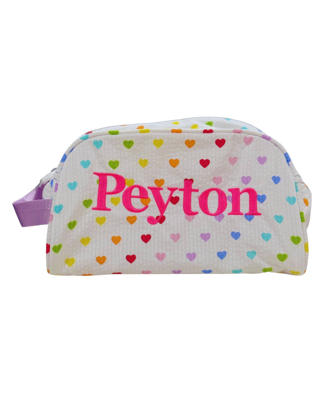 Travel Pouch | Tiny Hearts Seersucker