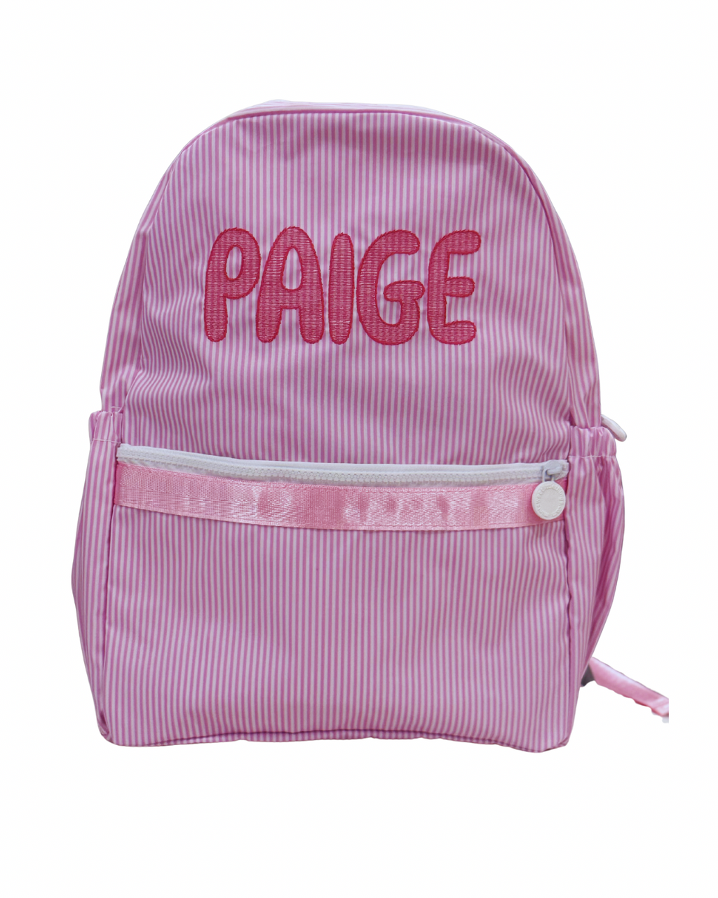 Backpack | Glossy Pink Preppy Stripe
