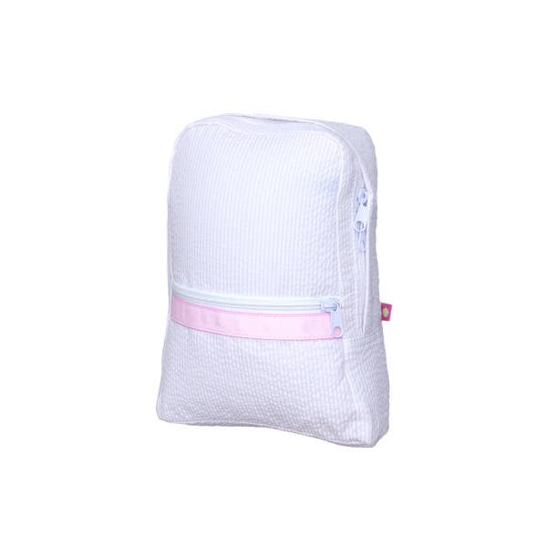 Mini Backpack | Pink Seersucker