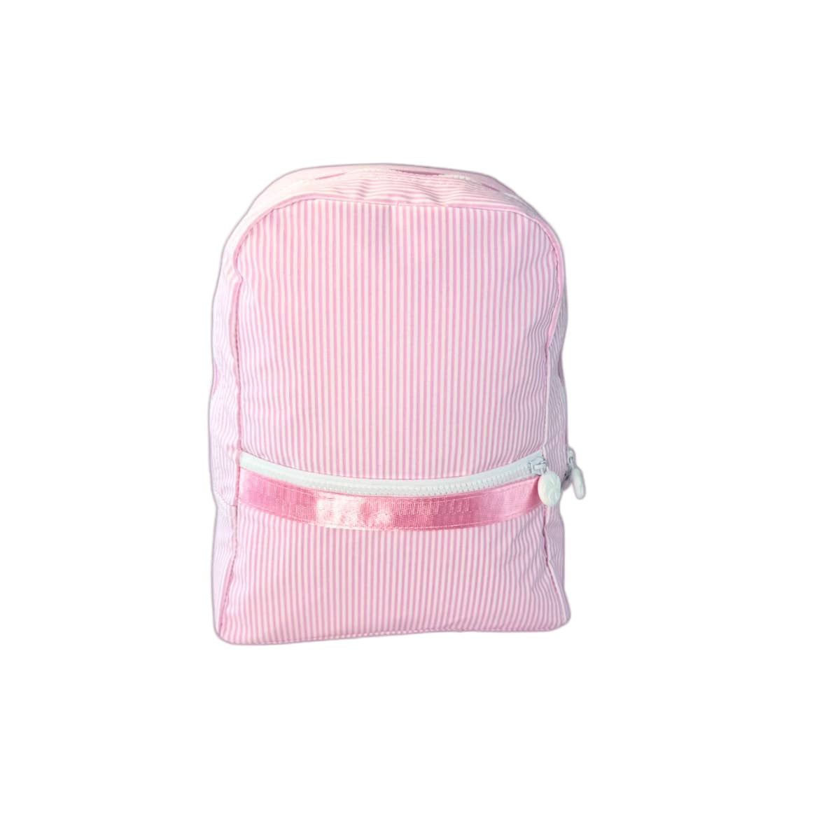 Mini Backpack | Glossy Pink Preppy Stripe