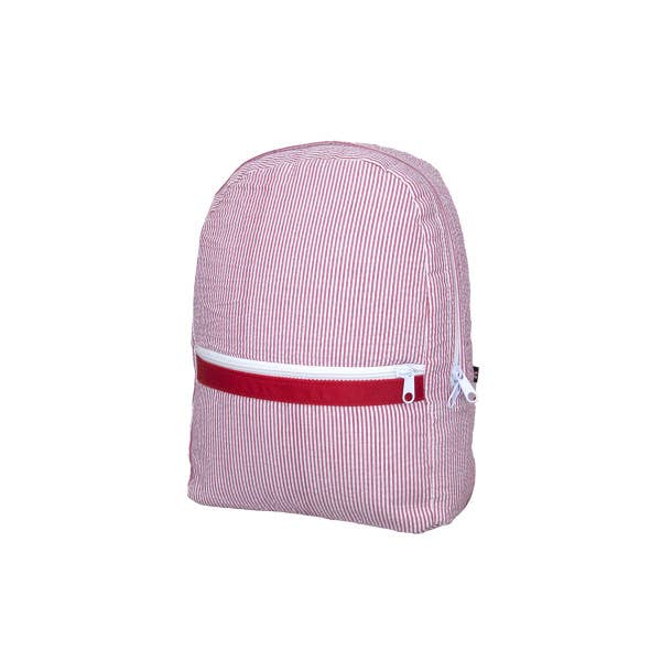 Mini Backpack | Red Seersucker