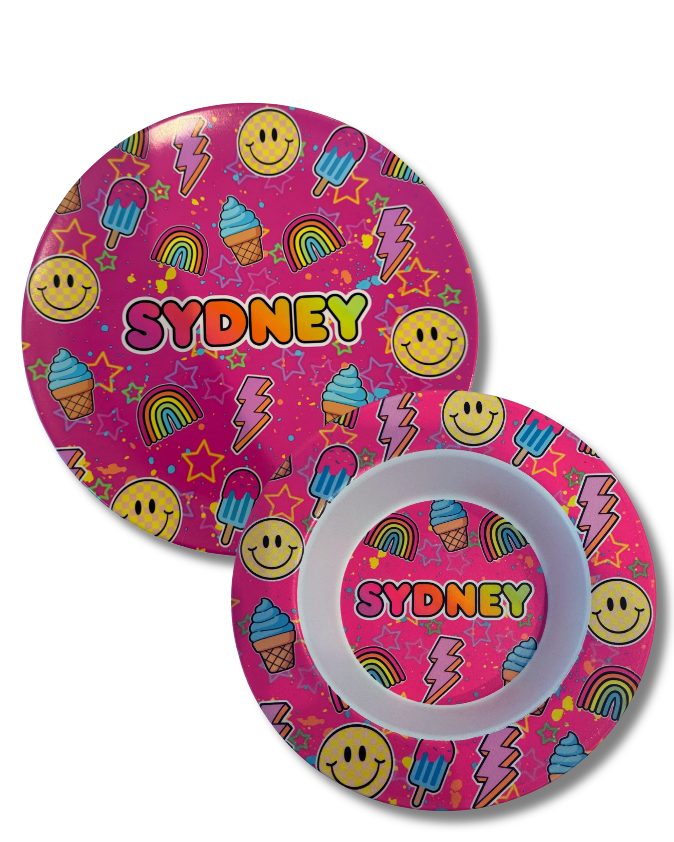 Personalized Plate and Bowl Combo