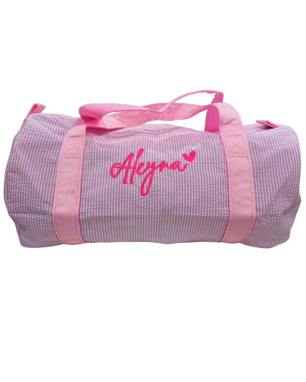 Medium Duffel | Pink Seersucker