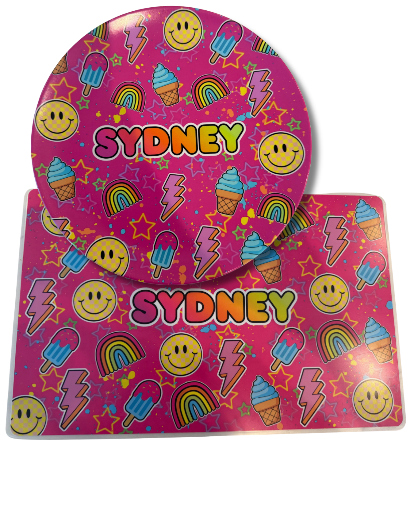 Personalized Plate and Placemat Combo